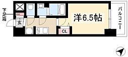 プレサンス鶴舞ファースト 1Kの間取図画像