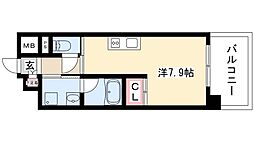 エスポアール泉 ワンルームの間取図画像