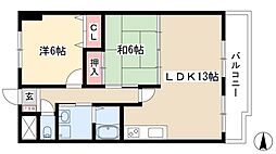 エスポワール金山 2LDKの間取図画像