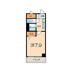 FS.城西 1Kの間取図画像