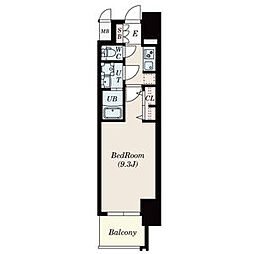 S-RESIDENCE鶴舞2 1Kの間取図画像