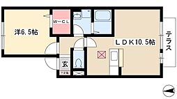 グランディール 1LDKの間取図画像