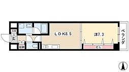 BPRレジデンス金山 1LDKの間取図画像
