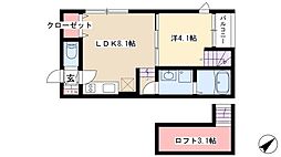 CREST 1LDKの間取図画像