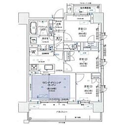 オープンレジデンシア金山 3LDKの間取図画像