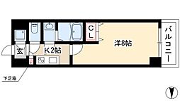 リアライズ松原 1Kの間取図画像