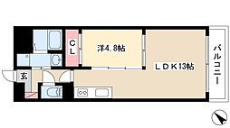 ルーエ千種 1LDKの間取図画像