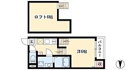 ポラリス名城公園 1Kの間取図画像