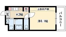 アビタシオン名駅南 1Kの間取図画像