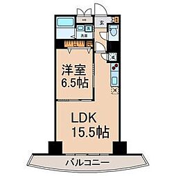 Medio18 1LDKの間取図画像