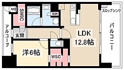 GRANPASEO名駅那古野 1LDKの間取図画像