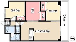 カーサビアンカ黒川 2SLDKの間取図画像