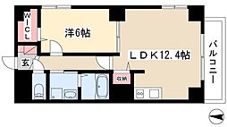 P-SQUAREShumoku 1LDKの間取図画像