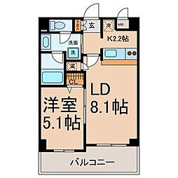 FS幅下 1LDKの間取図画像