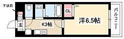 エスポワール・コーネン 1Kの間取図画像