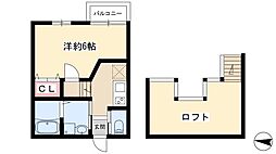 Creo浄心 1Kの間取図画像