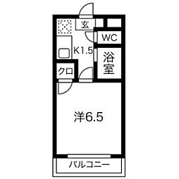 アイワ浄心ビル 1Kの間取図画像