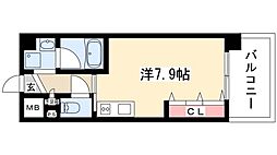 エスポアール泉 ワンルームの間取図画像