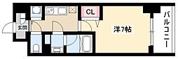 ル・シエル大秋 1Kの間取図画像