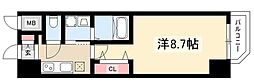セントフィオーレ新栄 1Kの間取図画像