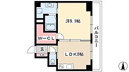 カゾーネアッソ 1LDKの間取図画像