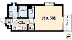 シュトラール千代田 1Kの間取図画像