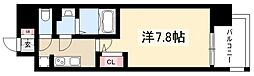 メイクスデザイン上前津 1Kの間取図画像