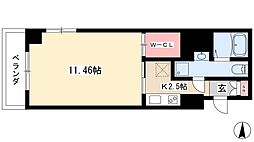 グランデ浅間町 1Kの間取図画像
