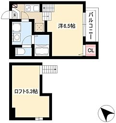 ロタノワール山王 1Kの間取図画像