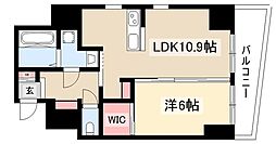 H-CLASSYTAKAOKA 1LDKの間取図画像