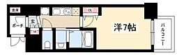 エステムコート名古屋新栄アクシス 1Kの間取図画像