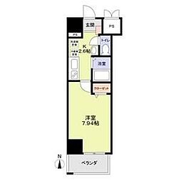 クレストタワー栄 1Kの間取図画像