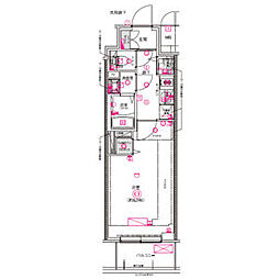 CREST TAPP名古屋山王 1Kの間取図画像