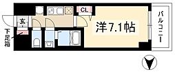 プレサンス久屋大通公園セラフィ 1Kの間取図画像