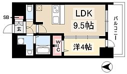 プレサンス新栄ユリシス 1LDKの間取図画像