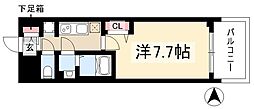 プレサンス上前津フィット 1Kの間取図画像