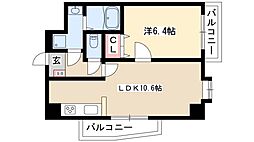 クイーンズスクエア 1LDKの間取図画像