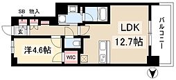 プレサンス名駅南ブリエ 1LDKの間取図画像
