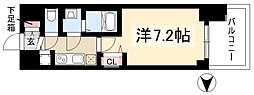 プレサンスジェネ千種内山 1Kの間取図画像