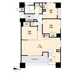 リエトコート丸の内 3LDKの間取図画像