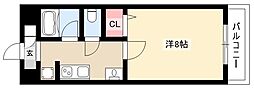 ベレーサ名駅ウエスト 1Kの間取図画像