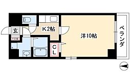 gracia名駅南 1Kの間取図画像