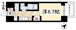 プレサンス鶴舞ファースト 1Kの間取図画像