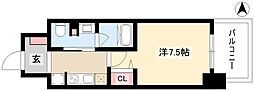 パークアクシス名古屋山王橋 1Kの間取図画像