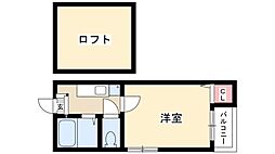 メイベール栄生 1Kの間取図画像