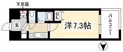 プレサンス栄メディパーク 1Kの間取図画像