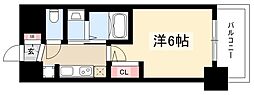 エステムコート名古屋新栄2アリーナ 1Kの間取図画像