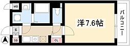 現代ハウス黄金 1Kの間取図画像