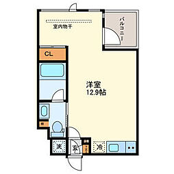 COZY徳川園 ワンルームの間取図画像