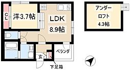 ハーモニーテラス志賀町9 1LDKの間取図画像